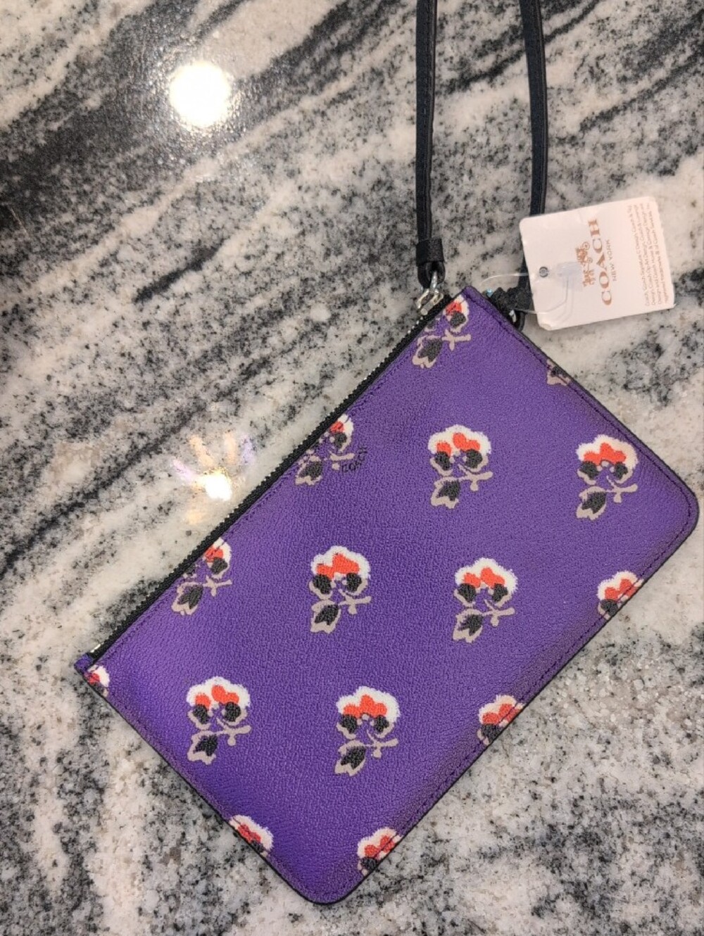 Coach Purple Floral Wristlet - Picture 4 of 4